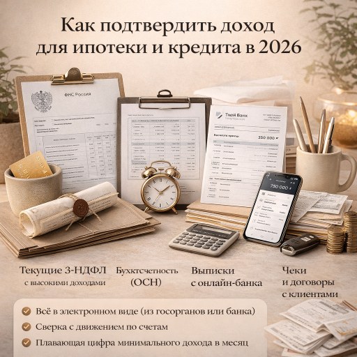 WHIEDA: как подтвердить доход для ипотеки и кредита в 2026