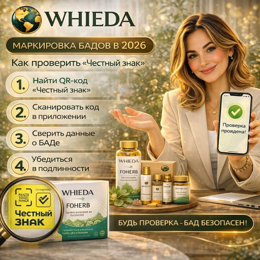 WHIEDA: маркировка БАДов в 2026 — как проверить «Честный знак»