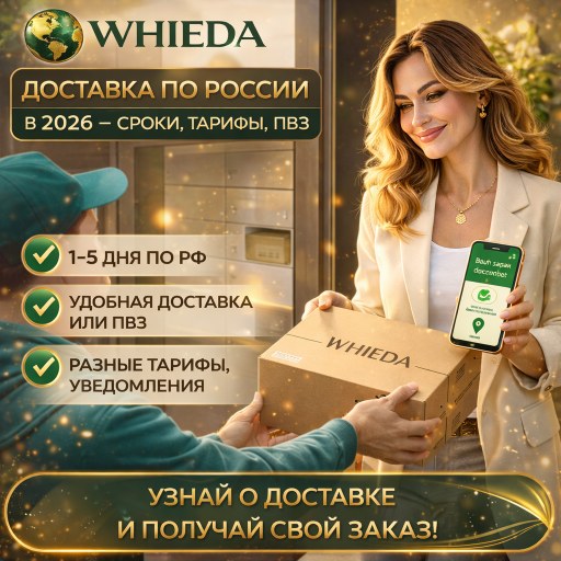 WHIEDA: доставка по России в 2026 — сроки, тарифы, ПВЗ