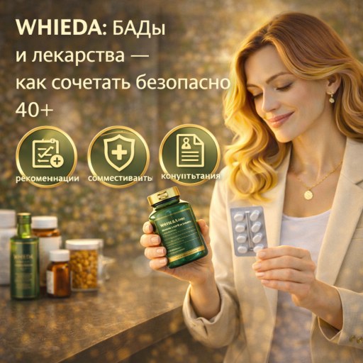 WHIEDA: БАДы и лекарства — как сочетать безопасно 40+