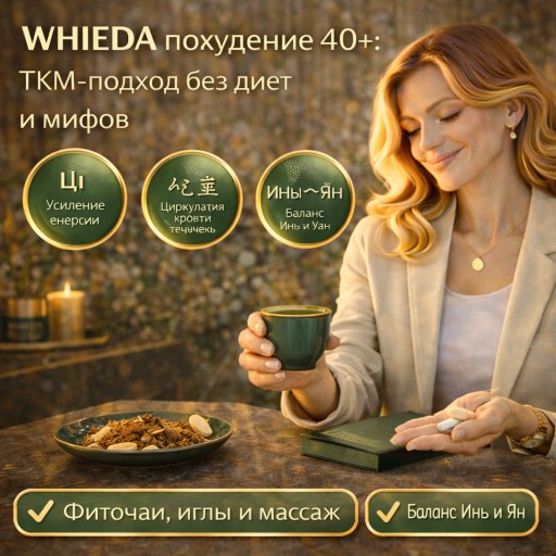 WHIEDA похудение 40+: ТКМ‑подход без диет и мифов