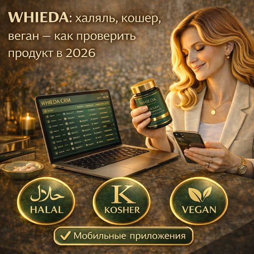 WHIEDA: халяль, кошер, веган — как проверить продукт в 2026
