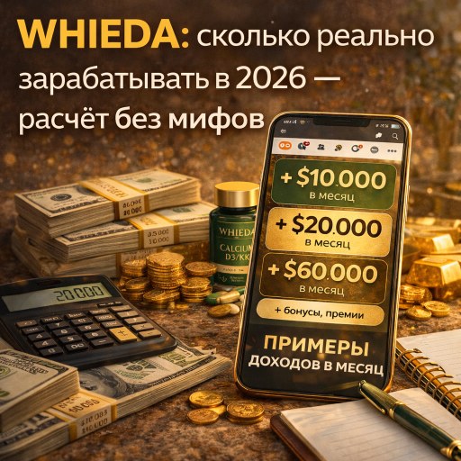 WHIEDA: сколько реально зарабатывать в 2026 — расчёт без мифов