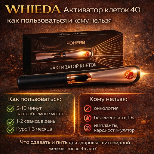 WHIEDA Активатор клеток 40+: как пользоваться и кому нельзя